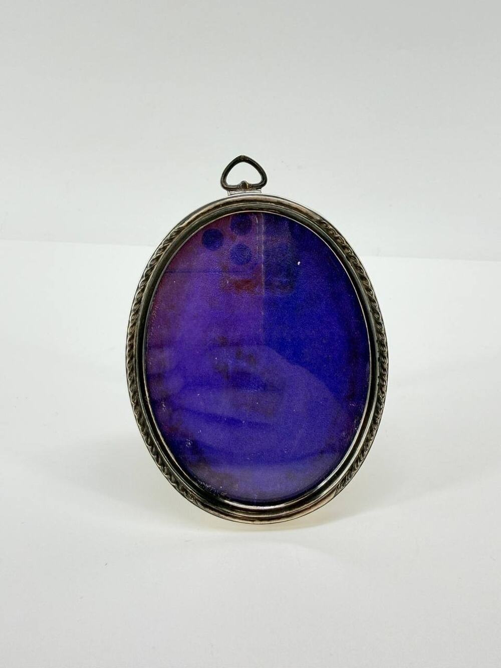 Vintage Webster Sterling Silver Oval Picture Frame Easel Back Wall Hanging